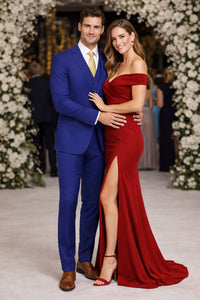 Mens Mantoni French Blue Suit – Stylish Blue Suit for Wedding, Business and Formal Wear