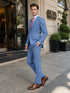 Mens Light Blue Suit Mantoni – Slim Fit Formal Suit for Summer and Weddings