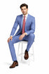 Mens Light Blue Suit Mantoni – Slim Fit Formal Suit for Summer and Weddings
