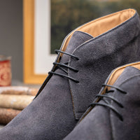 Zelli Marco Italian Suede Chukka Boots in Grey | Luxury Footwear