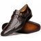 Marco Di Milano Men's Brown Caiman Lizard Derby Shoes Toluca