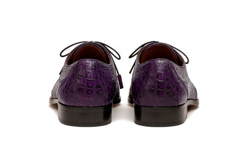 Marco Di Milano Cancun Purple Caiman Crocodile Derby