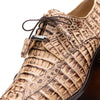 Marco Di Milano Mens Rustic Tan Caiman Gator Derby Apricena