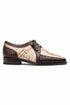 Marco Di Milano Mens White and Brown Caiman Gator Derby Caribe