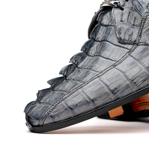 Marco Milano Exotic Shoes Grey Hornback Dress Shoe Cancun