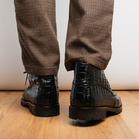 Marco Di Milano Martinelli Black Leather Dress Shoe