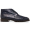 Marco Di Milano Martinelli Caiman Crocodile Chukka Boots Navy