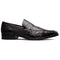 Marco Di Milano Matteo Alligator Penny Loafers Black