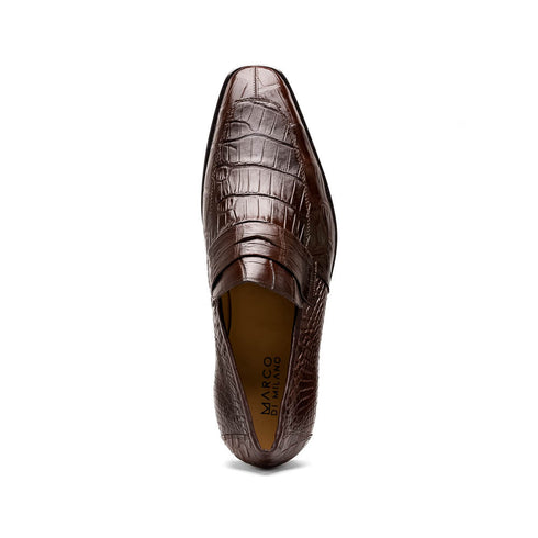 Marco Di Milano Matteo Brown Alligator Penny Loafer