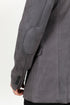 Mens Charcoal Faux Suede Blazer Jacket – Double Button Smart Casual Sport Coat