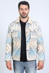 Men’s Aztec Tribal Quilted Twill Jacket – Beige Casual Outerwear
