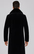 Men Long Faux Fur Coat Black
