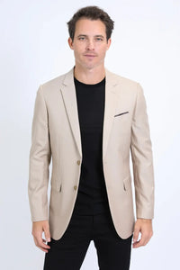 Mens Khaki Western Suit Blazer – Modern Fit Cowboy Tuxedo Style Western Blazer