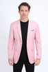 Men’s Pink Sport Coat – Modern Fit Stretch Blazer for Evening Wear