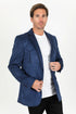 Double Button Suede Western Blazer Navy