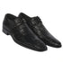 Men’s Black Genuine Full Crocodile Leather Lace-Up Dress Shoes