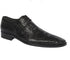 Men’s Black Genuine Full Crocodile Leather Lace-Up Dress Shoes