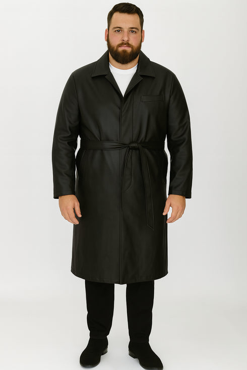 men-s-black-pu-belted-trench-coat