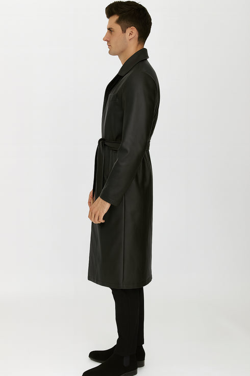 men-s-black-pu-belted-trench-coat