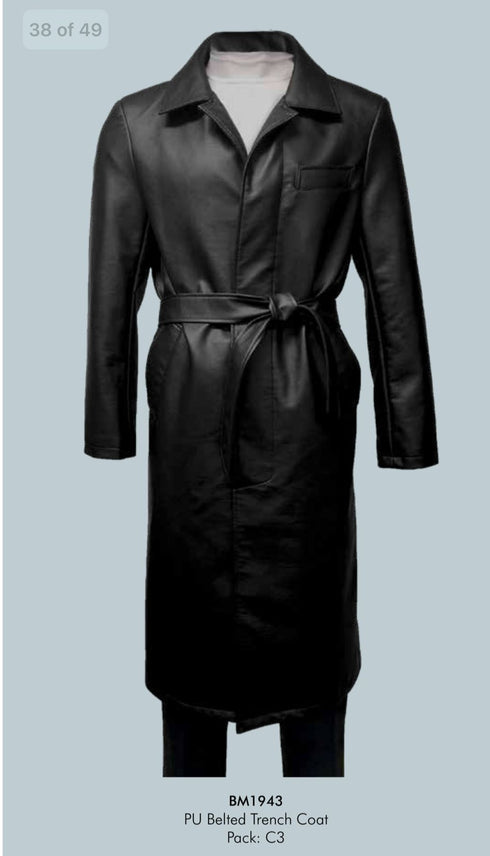 men-s-black-pu-belted-trench-coat