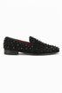 Men’s Black Studded Loafers – Sparko 09 Luxury Slip-On Dress Shoes with Spikes for Party, Prom, and Formal Events