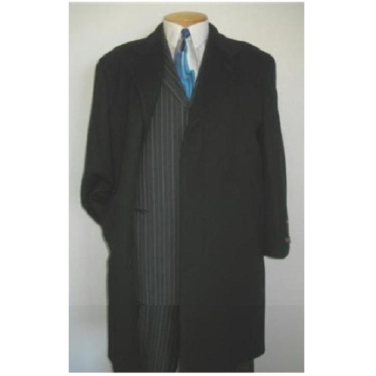Men'S Overcoat Men'S Dress Coat 3 Quarter Black Wool Jacket main image 0