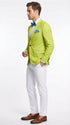 Men’s Lime Green Blazer – Bright Formal Sport Coat for Prom, Wedding and Statement Party Wear in Neon Light Green