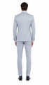 Men’s Silver Dinner Jacket – Satin Peak Lapel Tuxedo Blazer for Weddings, Prom & Formal Events in color silver grey