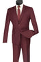 Men's Ultra Slim Fit suit 2 Piece-color Burgundy