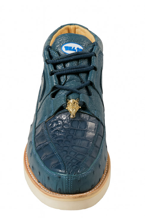 Men's Wild West Boots Caiman and Ostrich Skin Shoe 2ZA050214