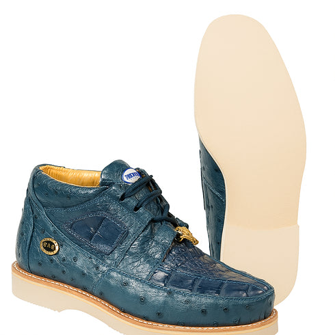 Men's Wild West Boots Caiman and Ostrich Skin Shoe 2ZA050214