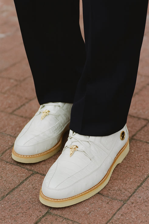 Men's Wild West Boots Caiman and Ostrich Skin Shoe 2ZA050228