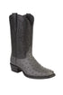 Los Altos Gray Genuine Ostrich Round Toe Boots