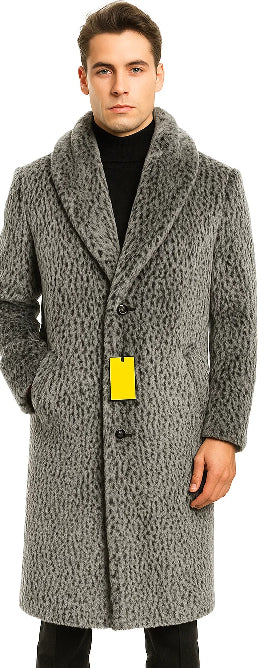 Pimp Coat - Gangster 1920s Look - Leopard Faux Fur Coat With Full Length - Vintage Coat