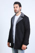 Men’s Black Faux Suede Western Overcoat – Longline Cowboy Style Jacket