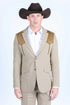Mens Western Style Suit Coat – Premium Suede Yokes with Elbow Patch Detail