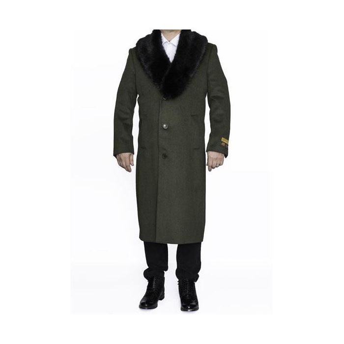 Men's Big And Tall Overcoat Long Men's Dress Topcoat -  Winter coat 4XL 5XL 6XL Charcoal