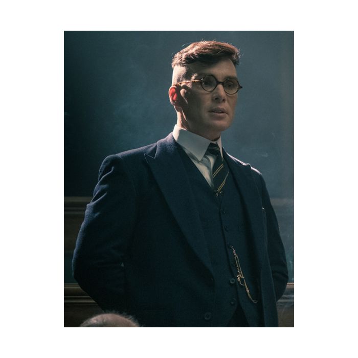 Dark Navy Peak Lapel Peaky Blinders Suits Custom (Peaky Blinder Custome) main image 0