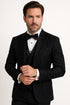 Black Italian Wool 3-Piece Modern Fit Tuxedo