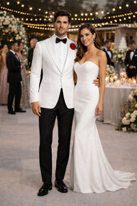 Mens 007 James Bond White Tuxedo
