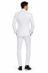 Mens 2 Button Classic Fit Basic Poplin Suit in White