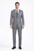 Mens 2 Button Classic Poplin Grey Suit