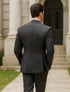 Mens 2 button Gangster Pinstripe Suit in Black & White