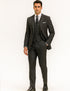 Mens 2 button Gangster Pinstripe Suit in Black & White