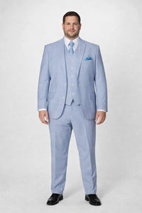 Mens 2 Button Jacket + Pants Summer Seersucker Suit