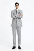Men's 2pc Summer Seersucker Modern Fit Black Suit