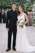 Mens 5 Button Mandarin Collar Tuxedo Suit in Black