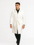 Men's Belted Wool Topcoat – White Alberto Belt Overcoat for Winter Style