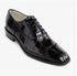 Mens Belvedere Mare Eel & Ostrich Cap Toe Dress Shoe in Black
