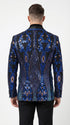 Mens Black and Royal and Gold and Navy Blue Sequin Tuxedo Suit Set – Luxury Prom Wedding Tuxedo with Sequin Jacket